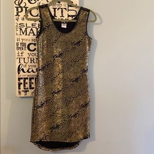Vera Moda Gold Shimmer Holiday Dress